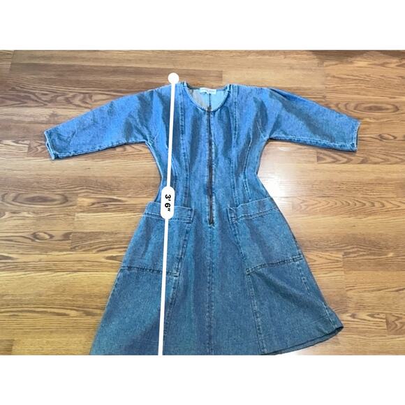 APIECE APART Fernwood Denim A-line Dress size 2 / US XS - Picture 5 of 12